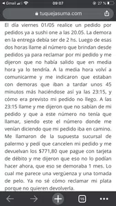 No quieren devolver la plata de un pedido que no llego