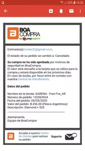 Compro con targeta y me canselan el pago