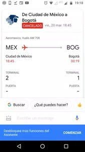 Vuelo cancelado