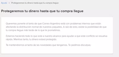 No llega el envio!