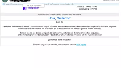 No me devuelven mi dinero