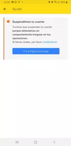 Suspensión de cuenta
