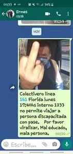 Transporte Larrazabal Cisa No permite viajar a persona discapacitada