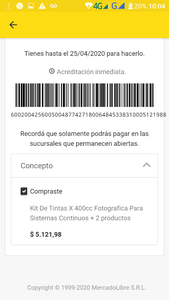 Porque no envían la impresora y la tinta abonado en efectivo comprado 21/04/2020