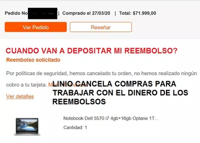 Linio argentina estafa con mi reembolso
