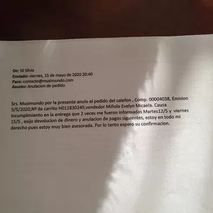 No me entregan el calefon que cpre pn line en misimumdo
