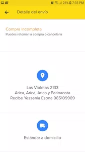 Compra incompleta