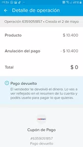 Quiero el dinero o el producto