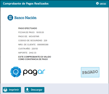 Movistar me corto el servicio de internet y tv por "FALTA DE PAGO" habiendo paga