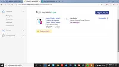Envio cancelado