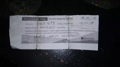 Baja del servicio