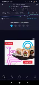 Servicio de internet defectuoso