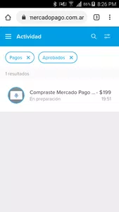 Compré un pago point de mercado pago