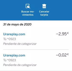 Cobrado de mi tarjeta