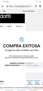 Desaparició mi pedido de la página web/compré prendas y jamás las enviaron