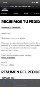 Adidas no me entrega mi producto