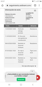 No recibo la encomienda hace 30 dias