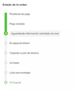 "aguardando información solicitada vía mail"