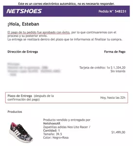 Que me devuelvan el dinero del envío y corrijan los errores en su web