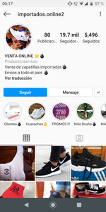 Estafa por la compra de zapatillas