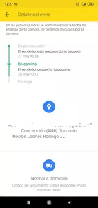 Entrega demorada y sin código de seguimiento