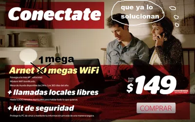 Arnet perfil cambiado de 10 mega a 1 mega