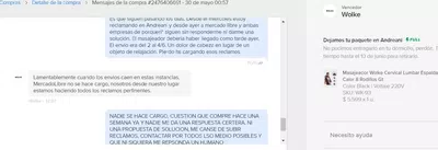 Estafa, andreani incumplio modo de entrega, ni wolke ni ml solucionan nada