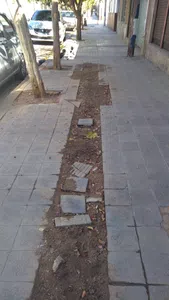 Vereda rota por contratista de claro