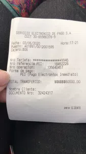 Cupon de pago estafa