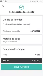 Compre un par de zapatillas en la pagina de dafiti el día sábado 6 de junio 2020