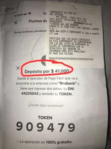 Registro rechazado , una vez que ya realice un deposito