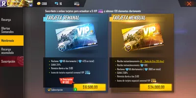 Compro tarjeta semanal y no me han llegado los diamantes