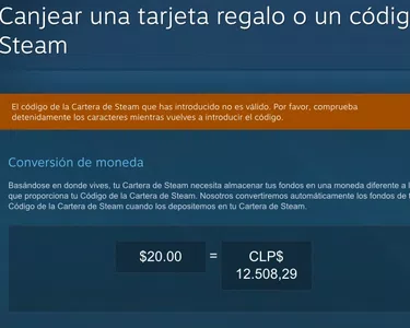 Problema con steam key 20 usd global