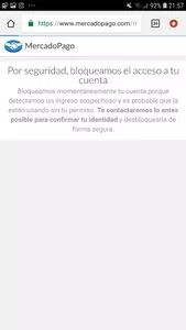 Cuenta suspendida sin razon