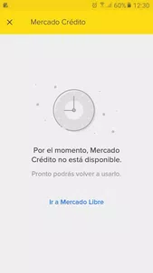Quiero pagar y el sistema mercado credito no me deja