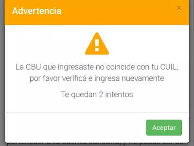 Mi cbu no coincide con mi cuil