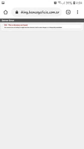 Home banking error 404