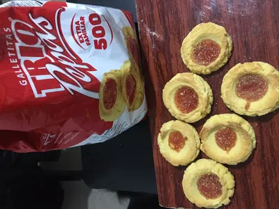 Pepas trío con casi nada de dulce de membrillo