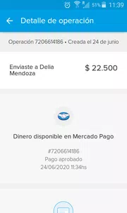 Envio de dinero por error