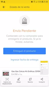 Envío pendiente