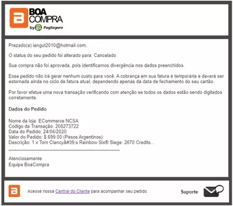 Cancelación de pago