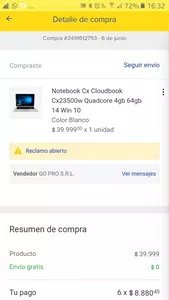 Demora en el envío