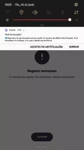Registro rechazado?