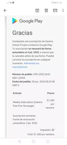 Membresía semanal no me llego y la compre