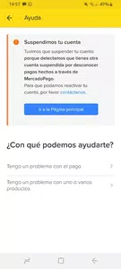 Suspension de cuenta