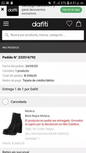 Devolución de dinero