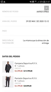 Pedido devuelto al remitente