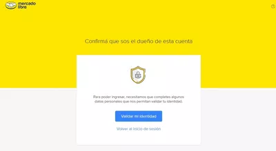 Problemas para validar identidad de cuenta mercado libre y mercado pago