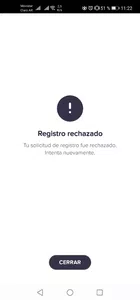 Error de registro