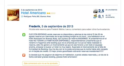 Booking te deja sin resera, pero te cobra!!!